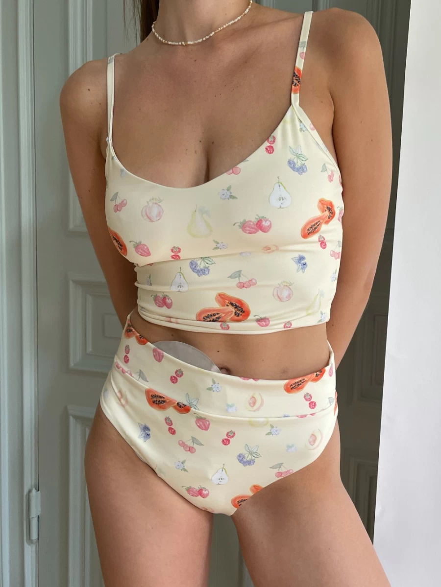 Bikini Bottoms Women | High Waist Bottom Print Djerf Avenue