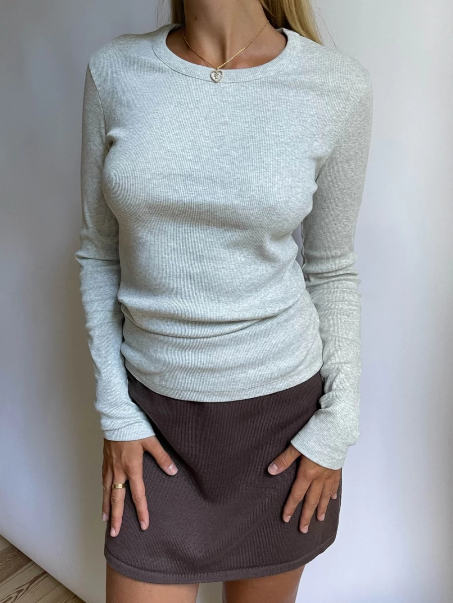 Sweaters Women | Daily Long Sleeve Top Ribbed Djerf Avenue