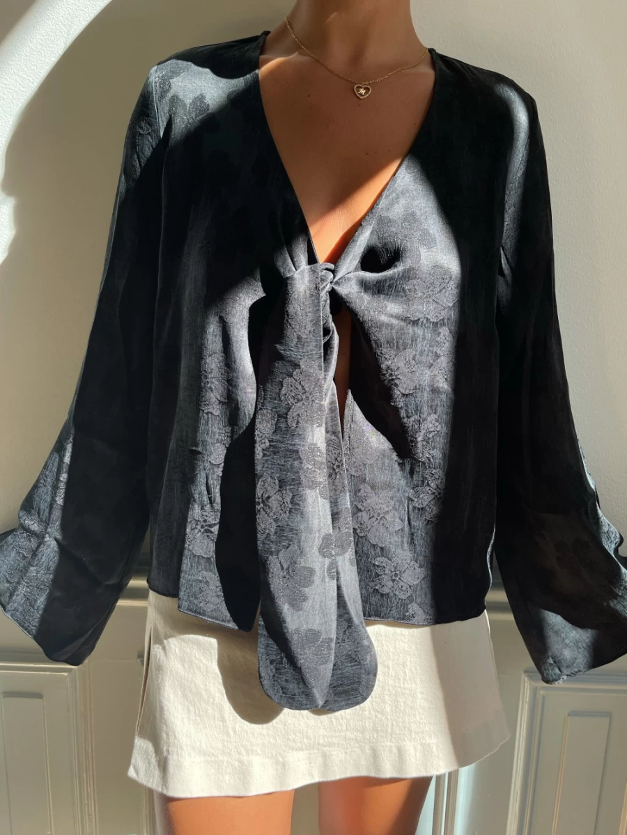 Tops Women | Tie Top Long Sleeve Djerf Avenue
